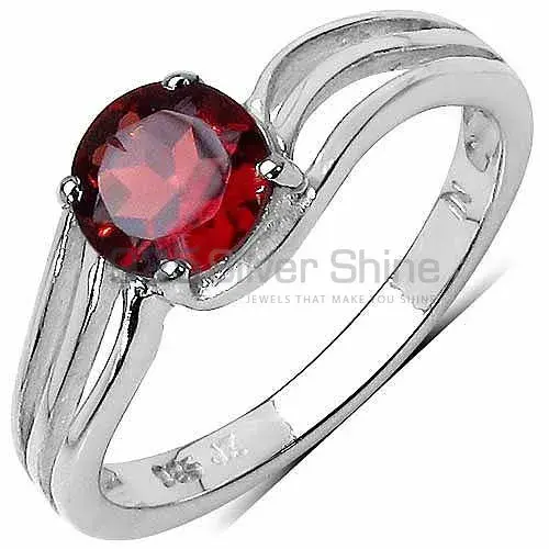 Faceted Garnet Gemstone Sterling Silver Rings 925SR3296