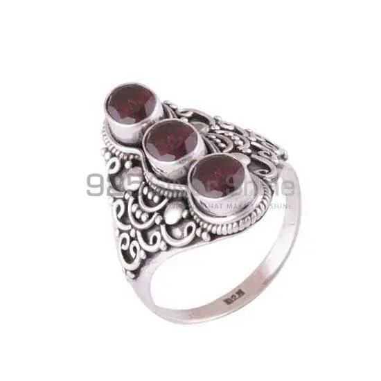 925 Sterling Silver Rings In Semi Precious Garnet Gemstone 925SR3884_1