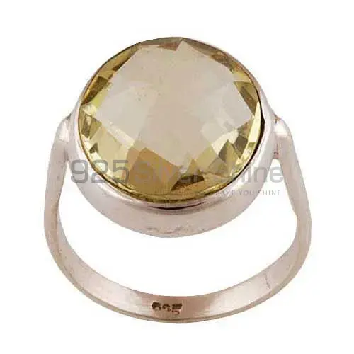 925 Sterling Silver Rings Exporters In Semi Precious Lemon Topaz Gemstone 925SR4042