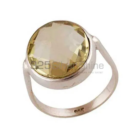 925 Sterling Silver Rings Exporters In Semi Precious Lemon Topaz Gemstone 925SR4042_0