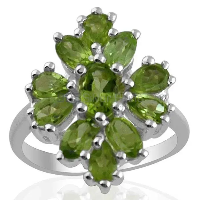 925 Sterling Silver Rings In Semi Precious Peridot Gemstone 925SR1388
