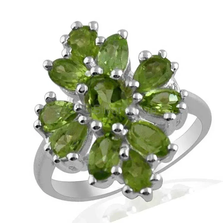 925 Sterling Silver Rings In Semi Precious Peridot Gemstone 925SR1388_0