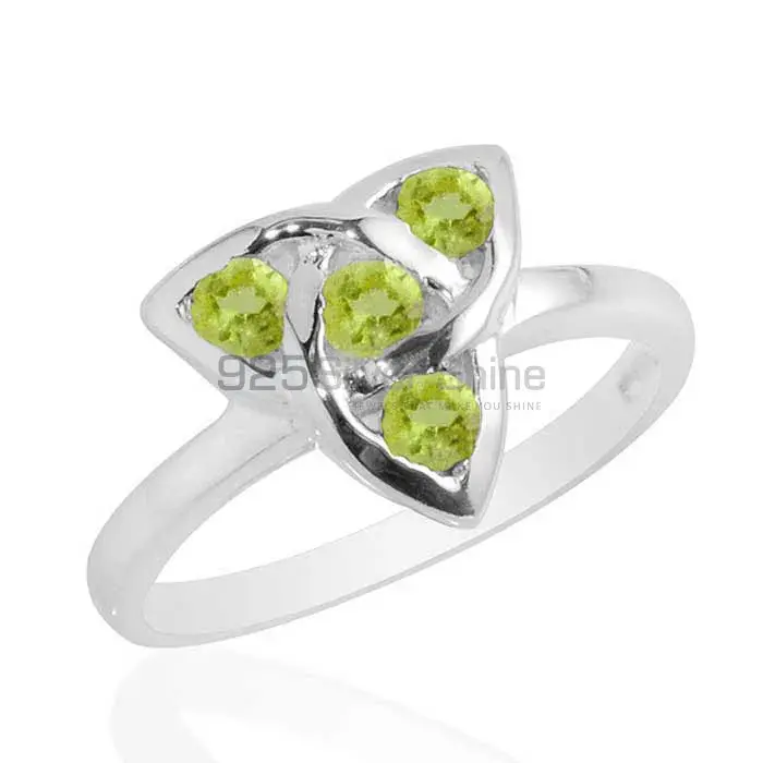 925 Sterling Silver Rings Exporters In Semi Precious Peridot Gemstone 925SR2087