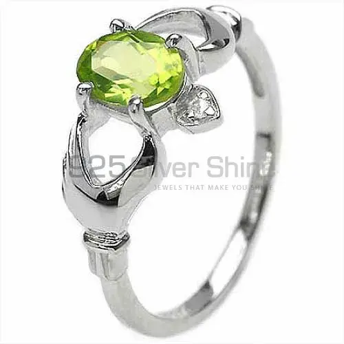 Sterling Silver Peridot Stone Anniversary Ring For Women's 925SR3123
