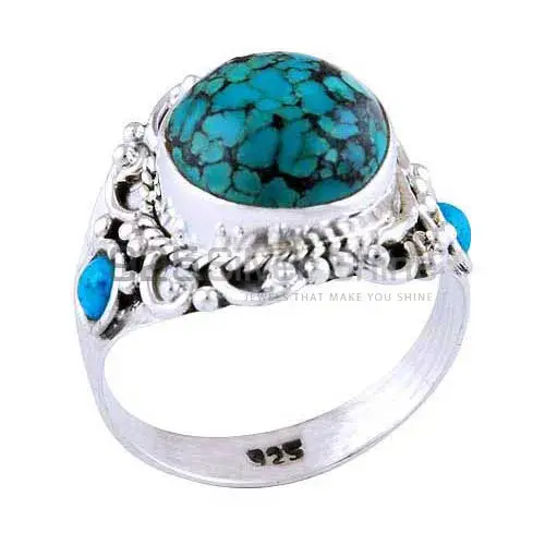 925 Sterling Silver Rings Exporters In Semi Precious Turquoise Gemstone 925SR2965