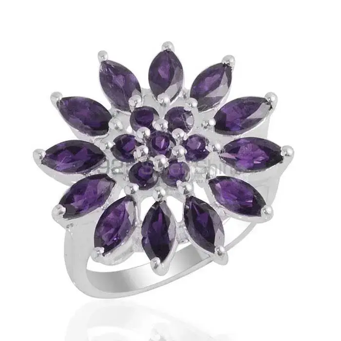 925 Sterling Silver Rings In Genuine Amethyst Gemstone 925SR2140