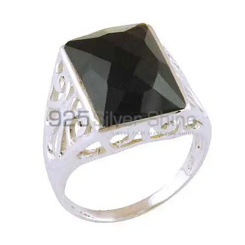 925 Sterling Silver Rings In Genuine Black Onyx Gemstone 925SR3858_0