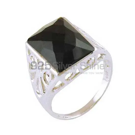 925 Sterling Silver Rings In Genuine Black Onyx Gemstone 925SR3858_0