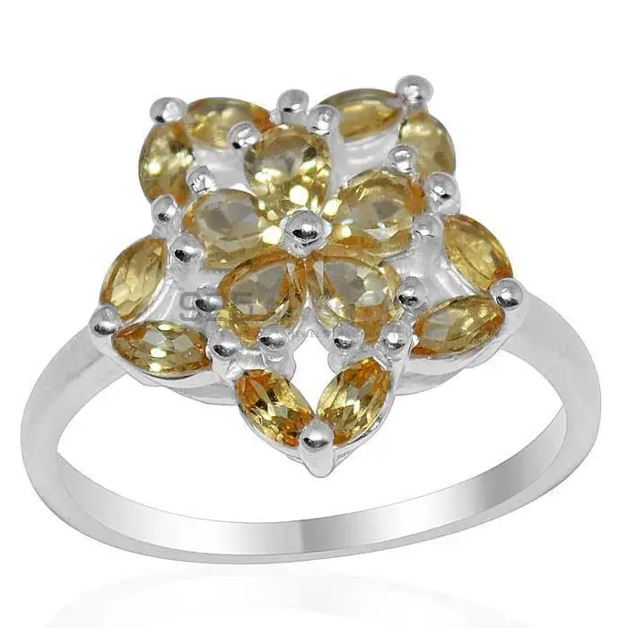 925 Sterling Silver Rings In Genuine Citrine Gemstone 925SR1678_0