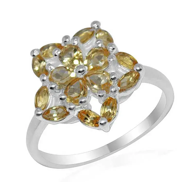 925 Sterling Silver Rings In Genuine Citrine Gemstone 925SR1678_0