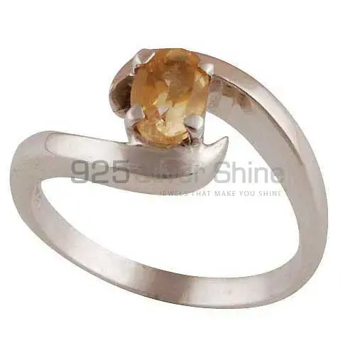 Citrine November Birthstone Silver Rings 925SR3428