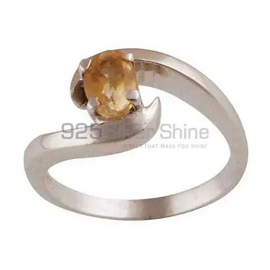 Citrine November Birthstone Silver Rings 925SR3428_0