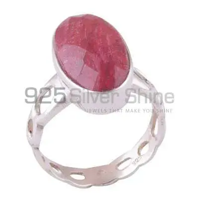 925 Sterling Silver Rings In Genuine Dyed Ruby Gemstone 925SR3937