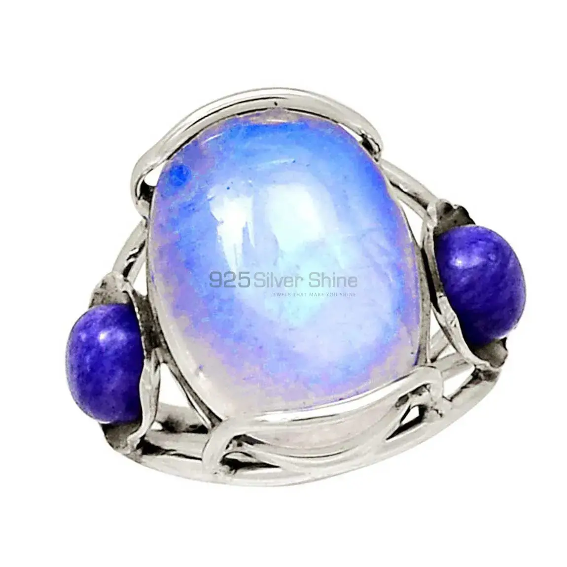 925 Sterling Silver Rings In Genuine Multi Gemstone 925SR2219