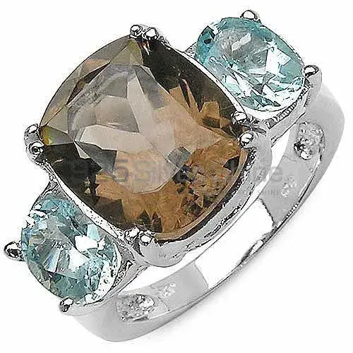 925 Sterling Silver Rings In Genuine Multi Gemstone 925SR3191_0