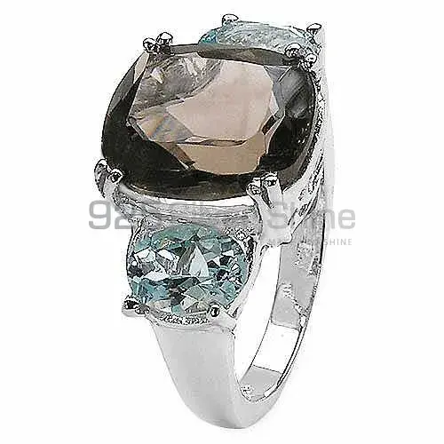 925 Sterling Silver Rings In Genuine Multi Gemstone 925SR3191_1