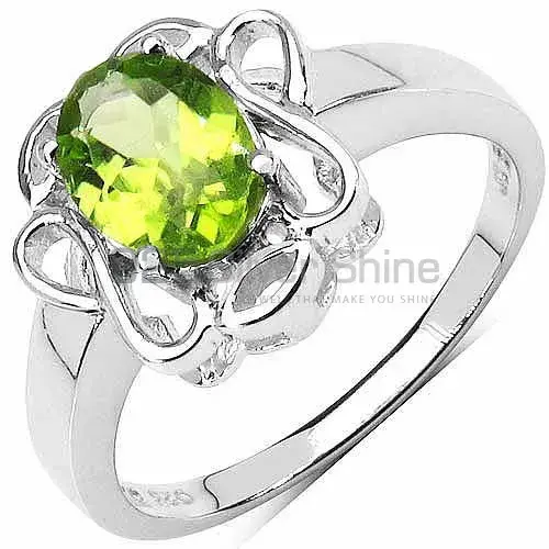 Sterling Silver Peridot Cut Stone Rings 925SR3176_0