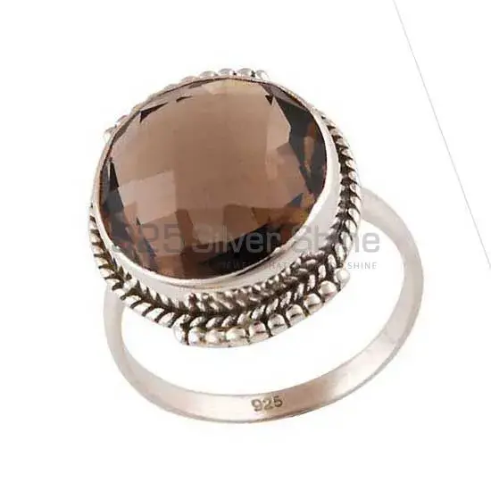 925 Sterling Silver Rings In Genuine Smoky Quartz Gemstone 925SR4016_0