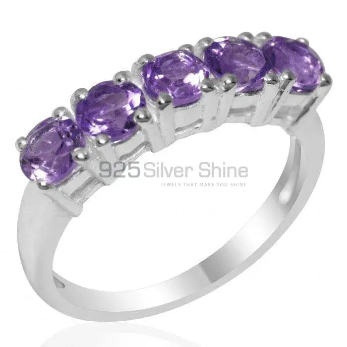 925 Sterling Silver Rings In Natural Amethyst Gemstone 925SR1822