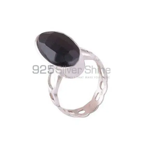 925 Sterling Silver Rings In Natural Black Onyx Gemstone 925SR3935_0