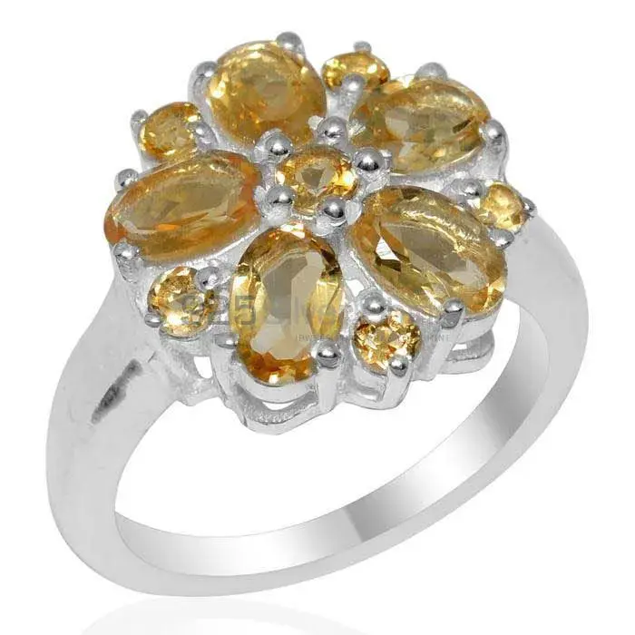 925 Sterling Silver Rings In Natural Citrine Gemstone 925SR1755