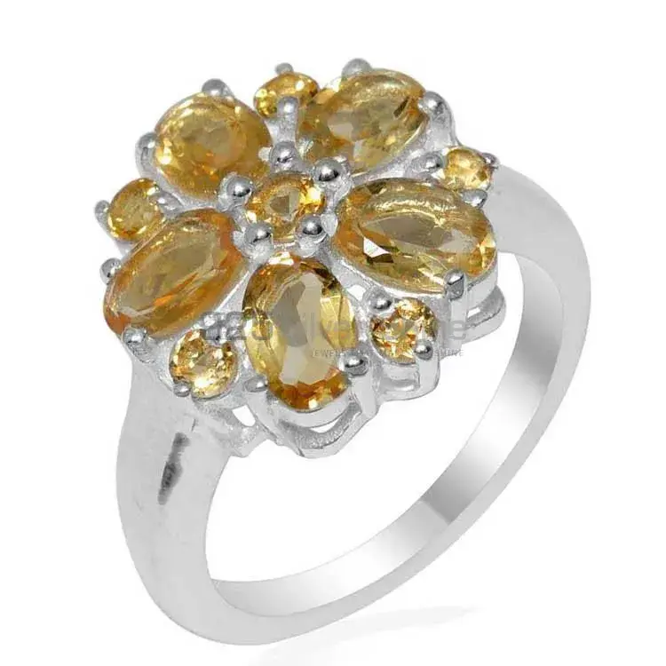 925 Sterling Silver Rings In Natural Citrine Gemstone 925SR1755_1