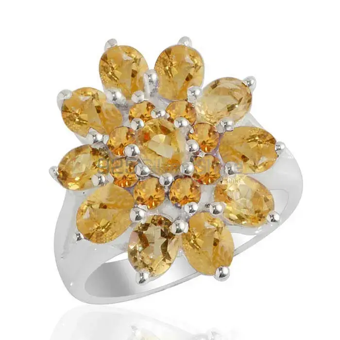 925 Sterling Silver Rings In Natural Citrine Gemstone 925SR2138