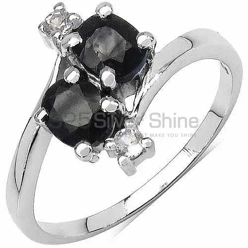 925 Sterling Silver Rings In Natural Black Onyx Gemstone 925SR3174_0