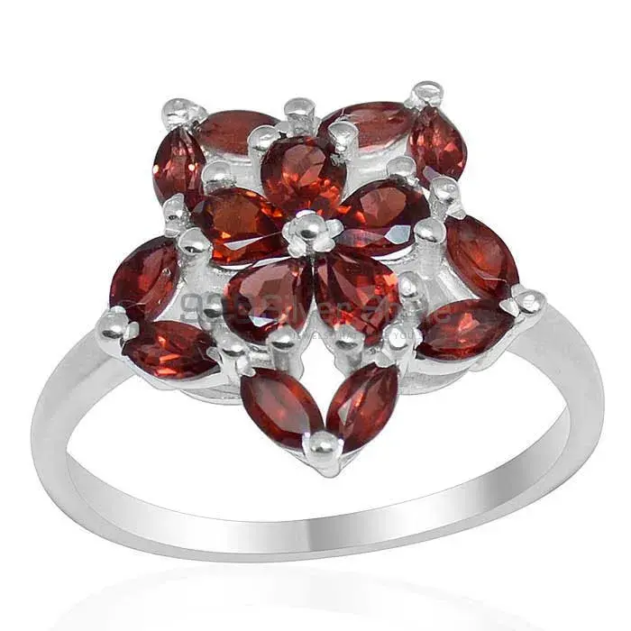 925 Sterling Silver Rings In Natural Garnet Gemstone 925SR1676