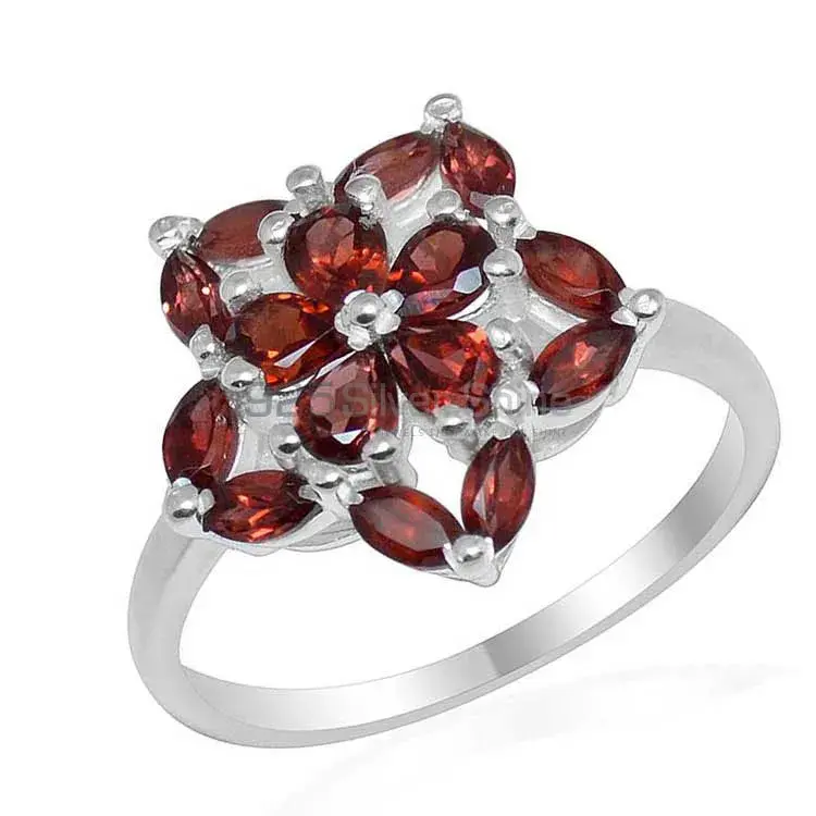 925 Sterling Silver Rings In Natural Garnet Gemstone 925SR1676_0