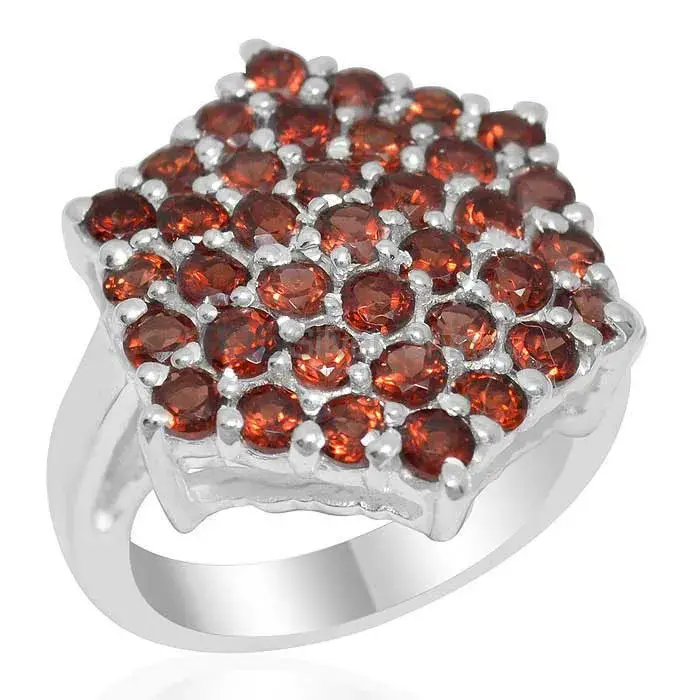 925 Sterling Silver Rings In Natural Garnet Gemstone 925SR2059