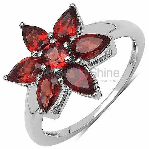 925 Sterling Silver Rings In Natural Garnet Gemstone 925SR3347_0