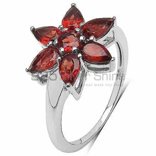 925 Sterling Silver Rings In Natural Garnet Gemstone 925SR3347_1