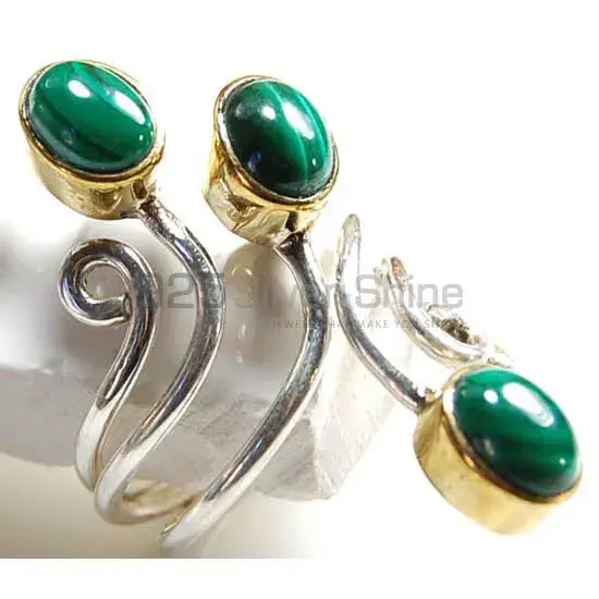 925 Sterling Silver Rings In Natural Malachite Gemstone 925SR3741