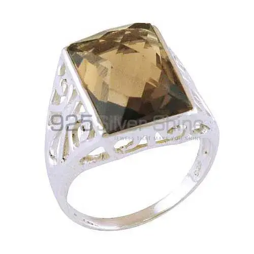 925 Sterling Silver Rings In Natural Smoky Quartz Gemstone 925SR3856_0