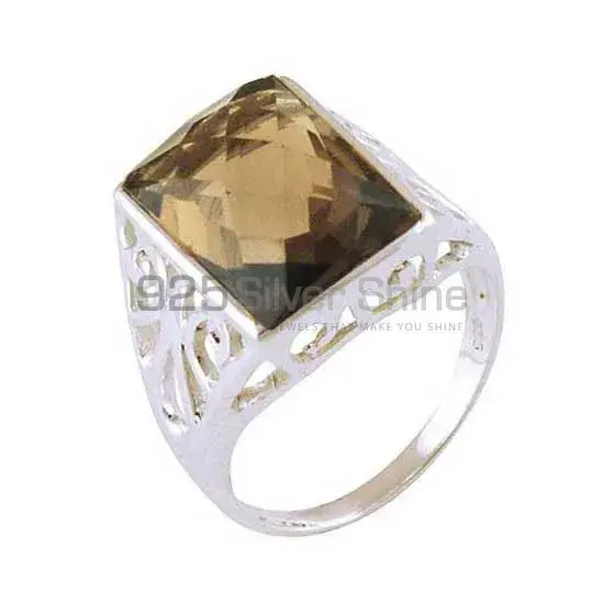 925 Sterling Silver Rings In Natural Smoky Quartz Gemstone 925SR3856_0