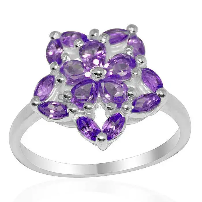 925 Sterling Silver Rings In Semi Precious Amethyst Gemstone 925SR1677