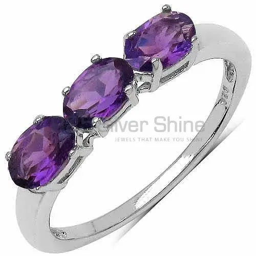 925 Sterling Silver Rings In Semi Precious Amethyst Gemstone 925SR3269