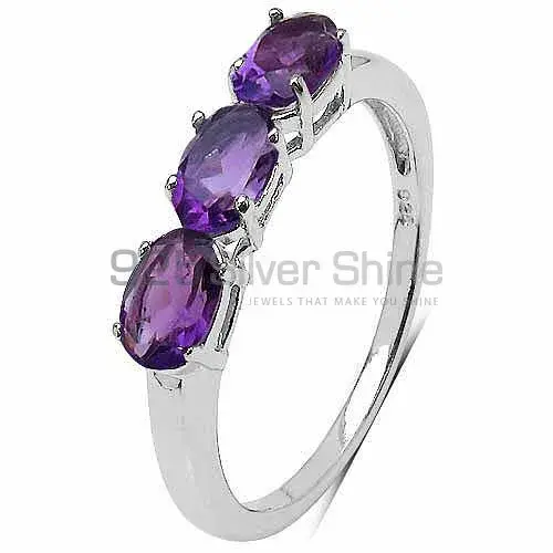 925 Sterling Silver Rings In Semi Precious Amethyst Gemstone 925SR3269_1