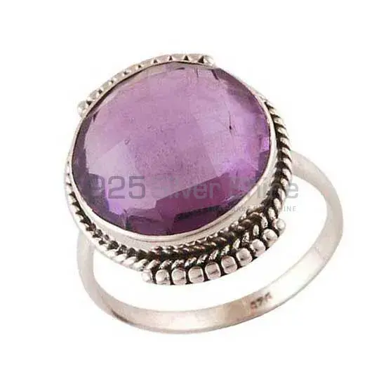 Amethyst February Birthstone Silver Rings 925SR4015_1