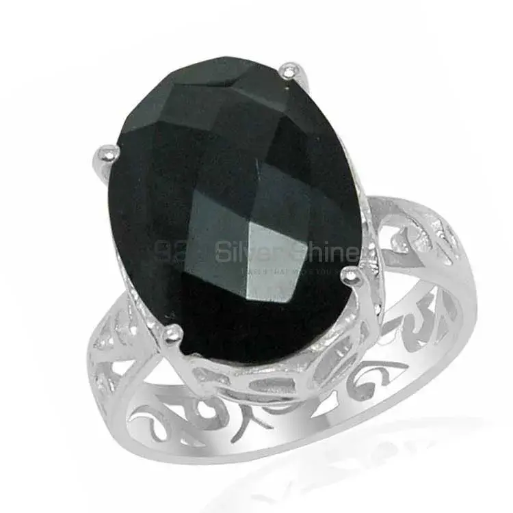 925 Sterling Silver Rings In Semi Precious Black Onyx Gemstone 925SR1519_0