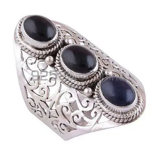 925 Sterling Silver Rings In Semi Precious Black Onyx Gemstone 925SR3017_0