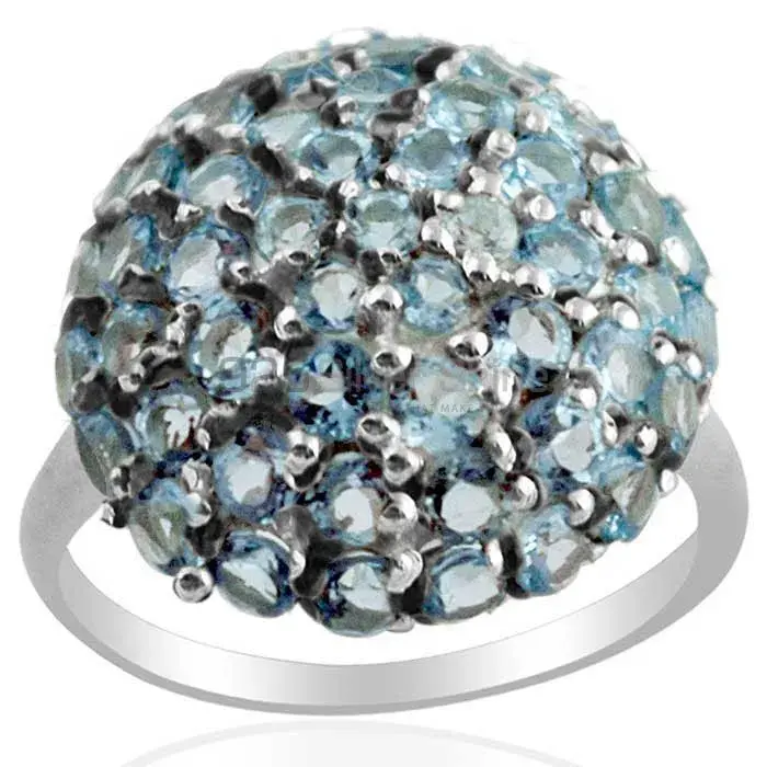 925 Sterling Silver Rings In Semi Precious Blue Topaz Gemstone 925SR1440
