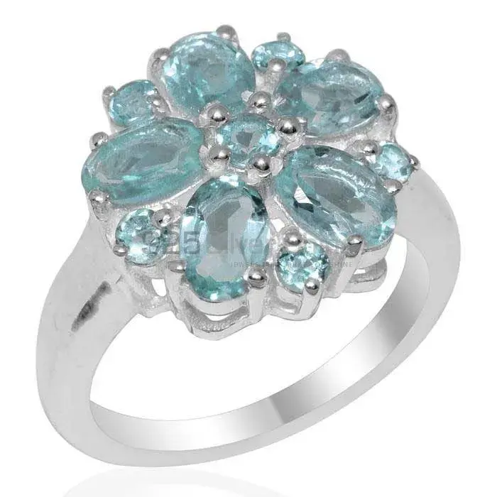 925 Sterling Silver Rings In Semi Precious Blue Topaz Gemstone 925SR1756