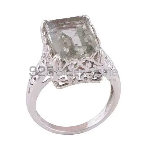 Green Amethyst Sterling Silver Women's Rings 925SR4094