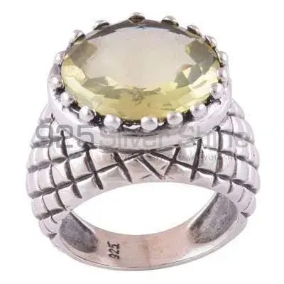 925 Sterling Silver Rings In Semi Precious Lemon Quartz Gemstone 925SR3506