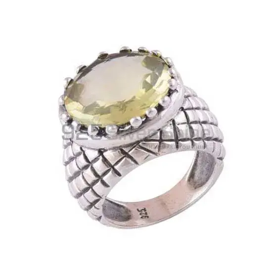 925 Sterling Silver Rings In Semi Precious Lemon Quartz Gemstone 925SR3506_0