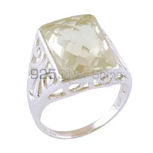 925 Sterling Silver Rings In Semi Precious Lemon Topaz Gemstone 925SR3857