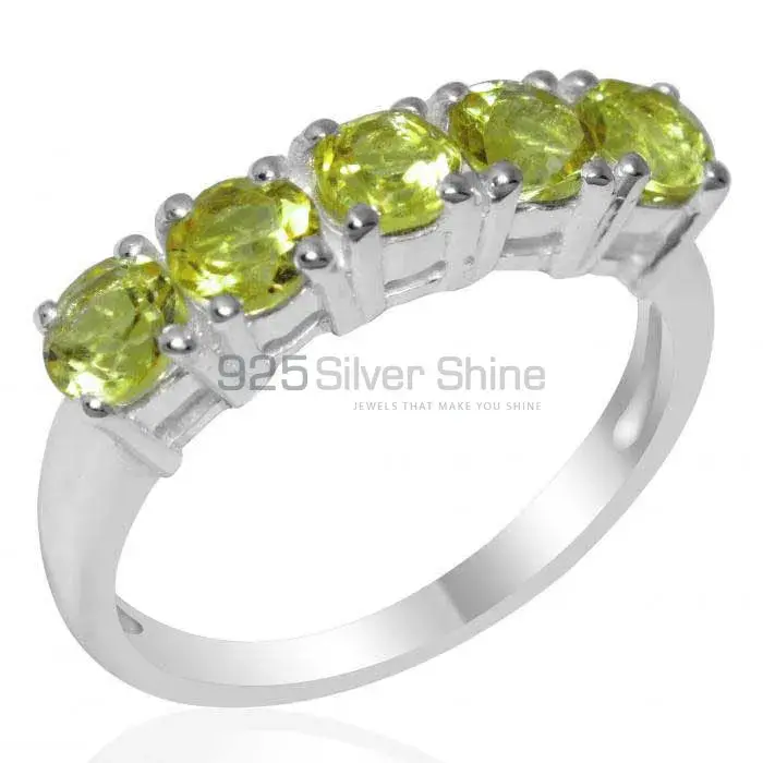 925 Sterling Silver Rings In Semi Precious Peridot Gemstone 925SR1823