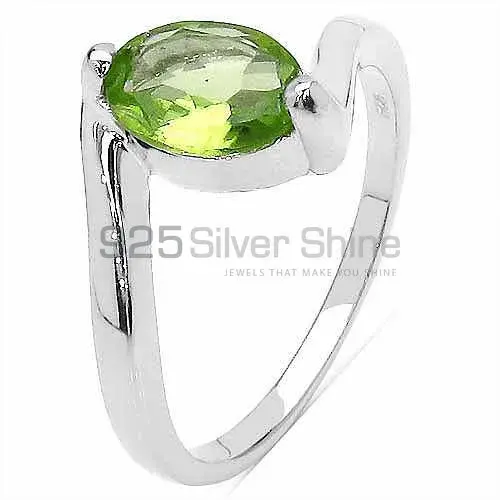 Peridot Gemstone Sterling Silver Anniversary Rings For Women 925SR3175_0